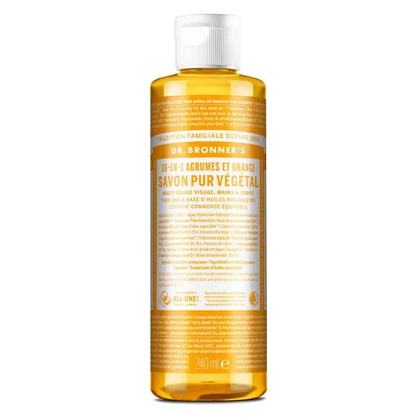 Dr Bronner's Savon Pur Végétal Agrume et Orange "18 en 1" 240ml