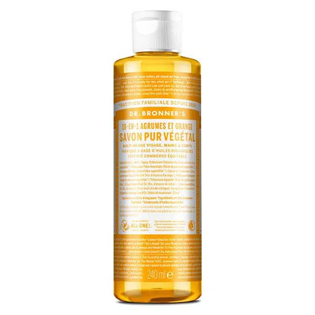 Dr Bronner's Savon Pur Végétal Agrume et Orange "18 en 1" 240ml
