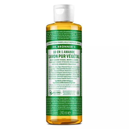 Dr Bronner's Savon Pur Végétal Amande "18 en 1" 240ml