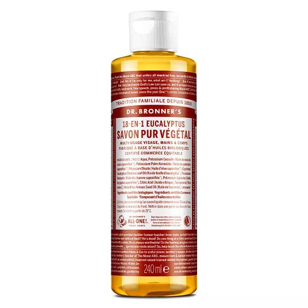 Dr Bronner's Savon Pur Végétal Eucalyptus "18 en 1" 240 ml