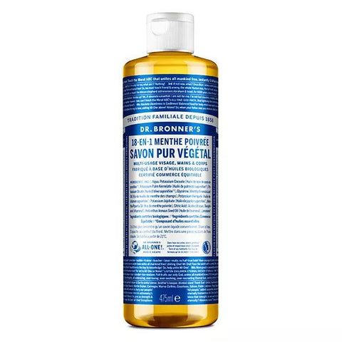 Dr Bronner's Reine Pflanzenölseife Pfefferminze "18-in-1" 473ml