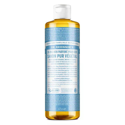 Dr. Bronner's Reine Pflanzenölseife Unparfümiert "18 in 1" 473ml