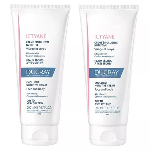 Ducray Ictyane Emollient Nutritive Cream Set of 2 x 200ml