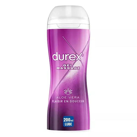 Durex Massage 2-in-1 Gleitgel auf Wasserbasis – Aloe Vera – 200 ml