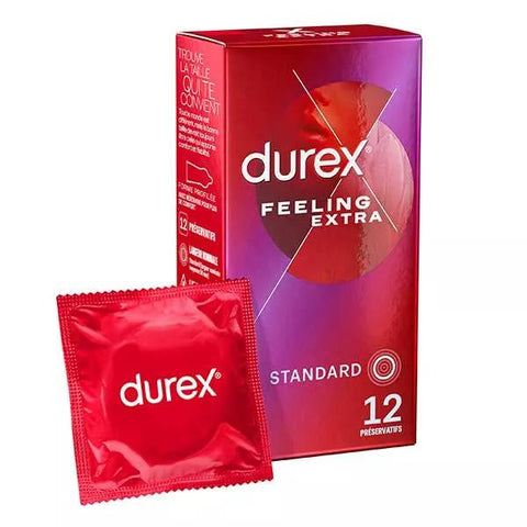 Durex Gefühlsecht Extra Kondome – 12 dünne und extra befeuchtete Kondome