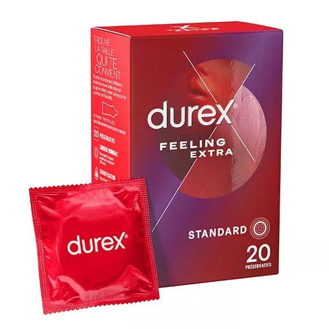 Durex Kondome Gefühlsecht Extra - 20 dünne und extra befeuchtete Kondome