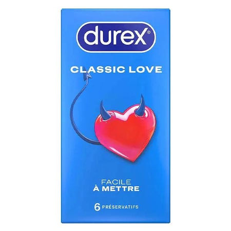 Durex Préservatifs Classic Love Faciles à Mettre 6 préservatifs