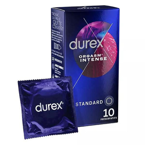 Durex Orgasm' Intense Kondome – 10 stimulierende und texturierte Kondome