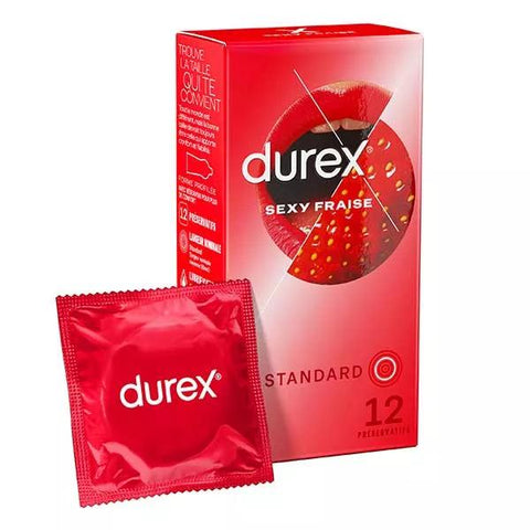 Durex Erdbeer-Kondome – 12 aromatisierte Kondome