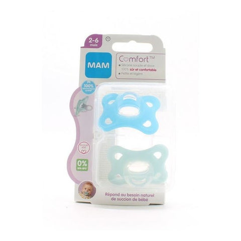 MAM Comfort Bleu Duo 2-6 mois (2 pièces)