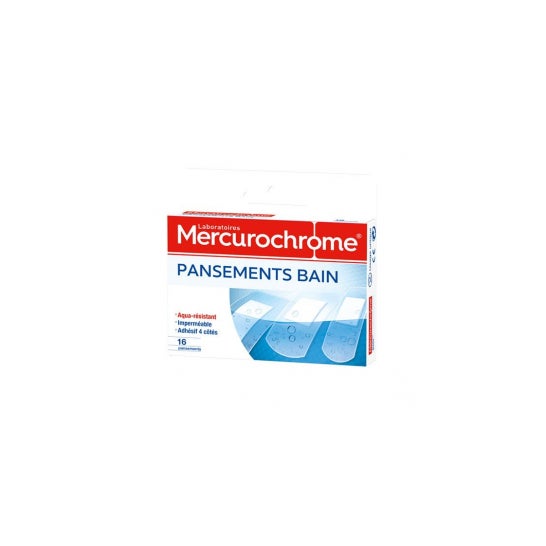 Mercurochrome Pansements Bain 3 Tailles 16 Unités
