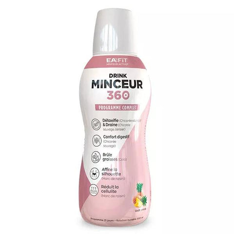 Eafit Minceur 360 Drink – Entwässerer & Fatburner – 500 ml – Ananasgeschmack
