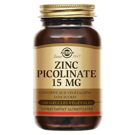 Solgar Zinc Picolinate 15mg 100 gélules