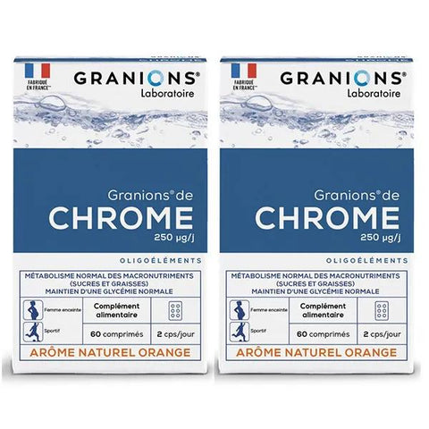 Granions Chrom Kautabletten - Gegen Naschattacken - 2 x 60 Tabletten im Set