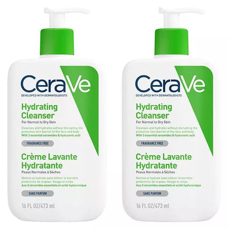 CeraVe Nettoyants Crème Lavante Hydratante Visage Corps 2x473ml