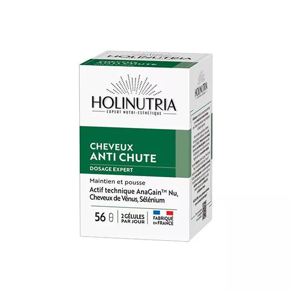 Holinutria Chute de cheveux, pousse + croissance, 56 gélules végétales