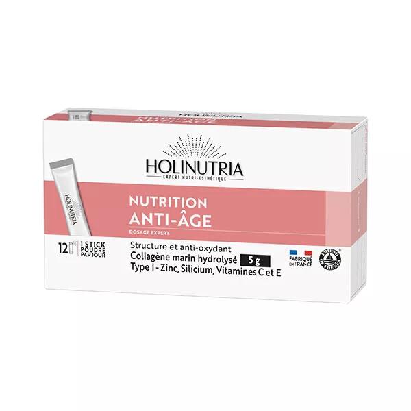 Holinutria Collagène anti-âge, constituant de la peau, 12 sticks à diluer