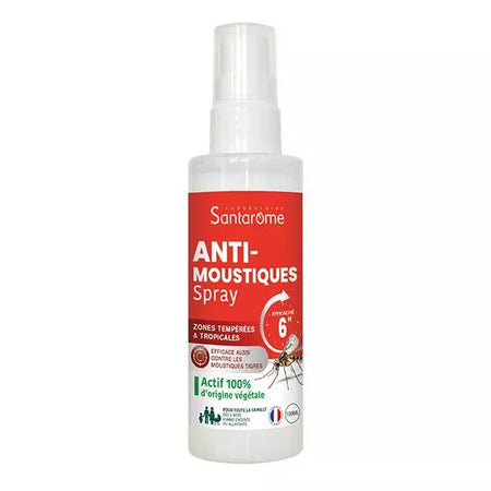 Santarome - Spray Anti-moustique, efficace 6h, famille - spray 100 ml