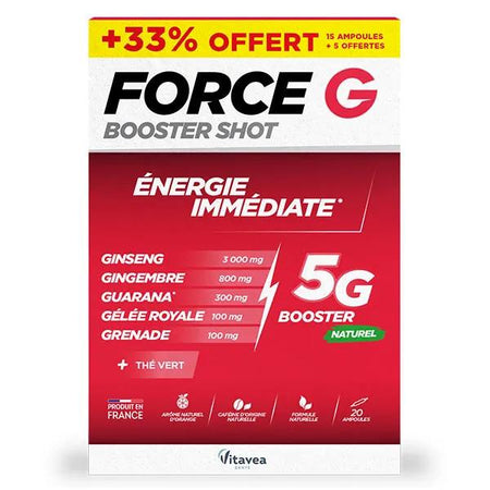 Vitavea Force G Booster Shot Energie Immédiate -20 ampoules