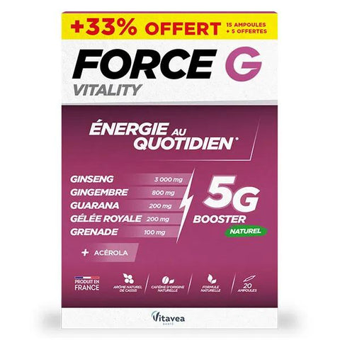 Vitavea Force G Vitality Bio Energie für jeden Tag 20 Ampullen