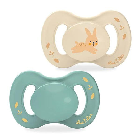 LUC & LÉA Duo sucettes "Nature" 0-6 mois Lapin téterelle anat. extra-fine