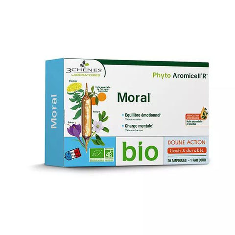 3 Chênes Phyto Aromicell'R Organic Moral Ampoules 20 ampoules