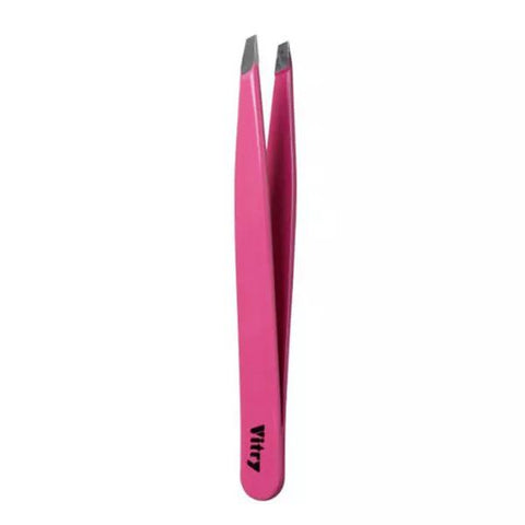 Vitry Professionelle Pinzette Schräge Spitze Edelstahl Pink