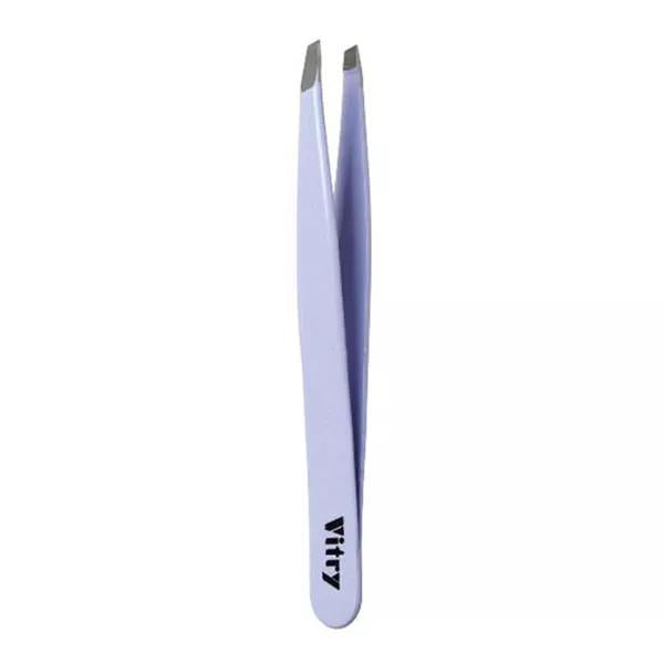 Vitry Pince À Épiler Pocket Mors Biais Inox Mauve Pâle