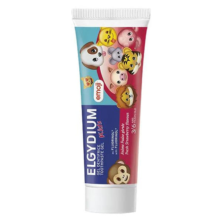 Elgydium dentifrice kids Emoji 3/6 ans Fraise Givrée tube 50 ml