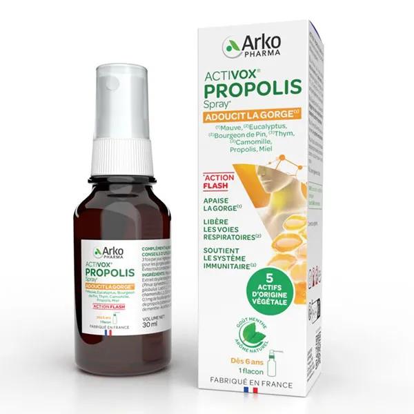 Arkopharma Activox Spray Gorge Eucalyptus Thym Camomille Propolis Miel 30ml