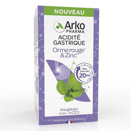Arkopharma Arkogélules Acidité Gastrique Orme Rouge & Zinc 40 gélules