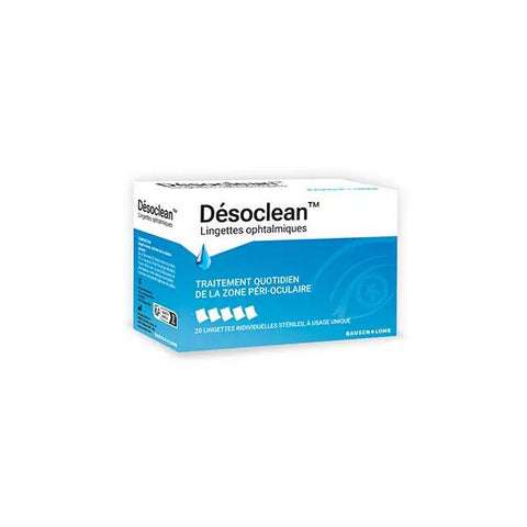 Bausch & Lomb Désoclean Ophthalmic Wipes Daily Treatment Periocular Area 20 units