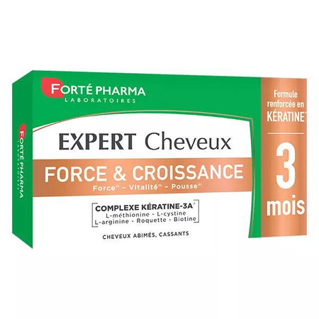 Forté Pharma Expert Cheveux Force et Croissance Vitalité Kératine Format 3 mois