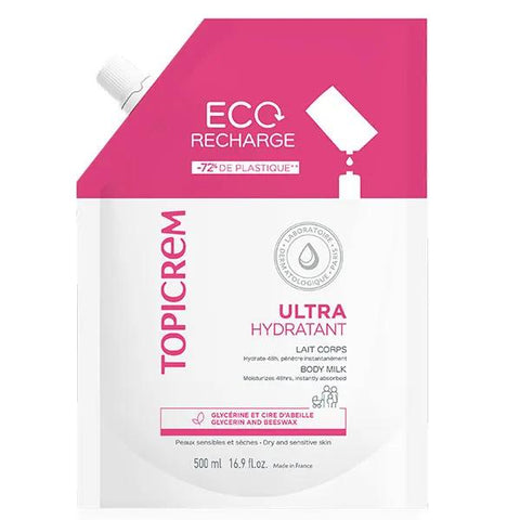 Topicrem UH Lait Corps Eco-Recharge (500 ml)