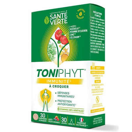 Santé Verte TONIPHYT IMMUNITE vitamines à croquer 30 comprimés