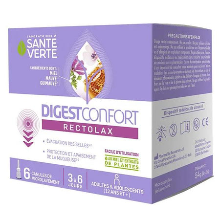 Santé Verte DIGEST CONFORT RECTOLAX ADULTE Digestion 6 canules