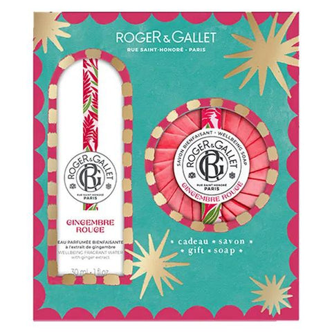 Roger&Gallet Coffret Eau Parfumée Bienfaisante Gingembre Rouge 30 ml et Savon 100 g