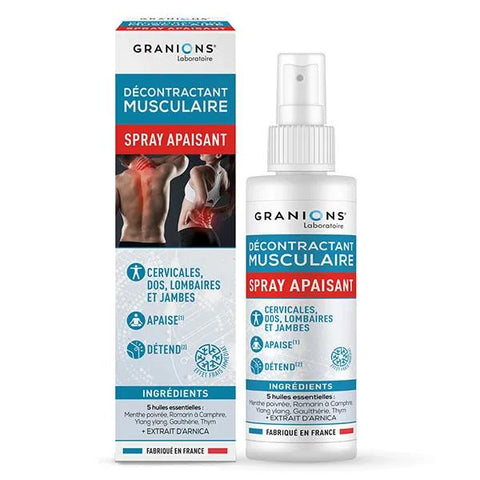 Granions Muskelentspannungs-Spray – ARnika + 5 ätherische Öle – 100 ml