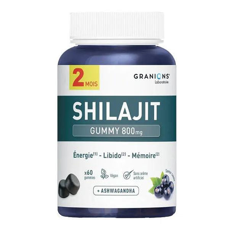 Granions - Shilajit Gummies - Immunité, Energie, Libido, Concentration - 60 gummies