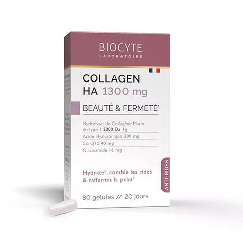 Biocyte Collagen HA 1300 mg Anti-Aging Anti-Falten Schönheit & Festigkeit 80 Kapseln