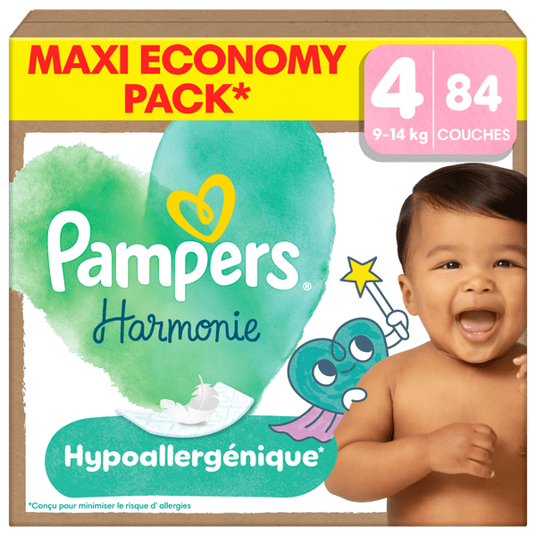 Pampers Harmonie Maxi Pack T4 9-14 kg 84 couches