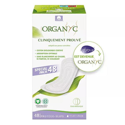 Organyc Bio-Slipeinlagen Gots extra dünn, lose, Packung mit 48 Stück