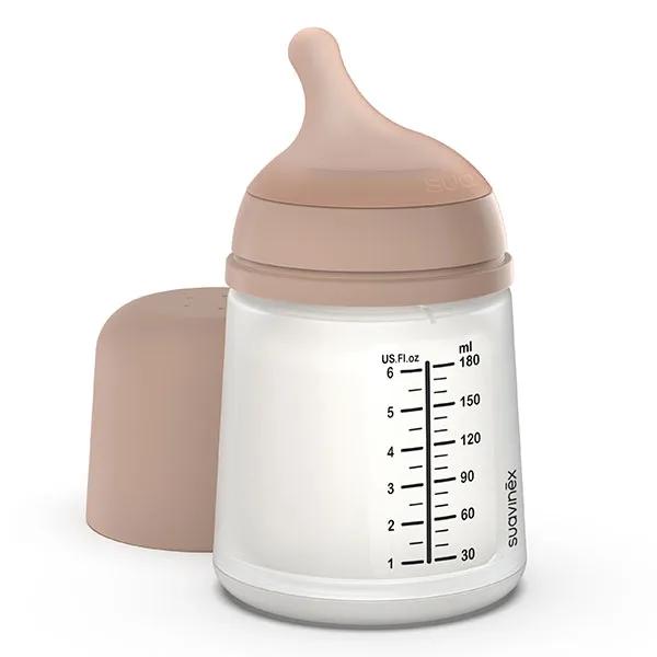 Suavinex, Zerø.Zerø, Biberon anti-colique - Débit Lent / S Medium - 180ml