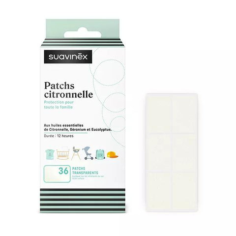 Suavinex Citronella-Pflaster für Kinder Mückenschutz 36M+ 36 Stück