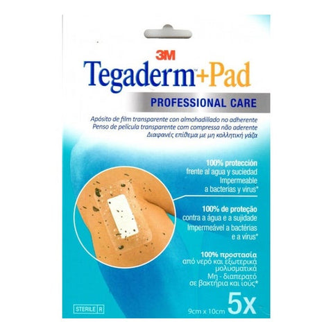 3M Tegaderm + Pad transparenter Wundverband 9x10cm 5 Stück