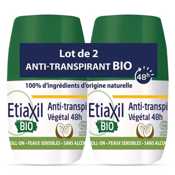 Etiaxil Déodorant Anti-transpirant Végétal bio 48h Lot de 2 x50ml