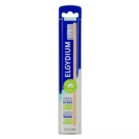 Elgydium Anti-Plaque Brosse à Dents en Bois Medium