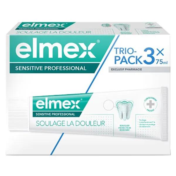 Elmex Sensitive Professional Dentifrice Lot de 3x75 mL