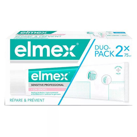 Elmex Sensitive Professional Zahncreme Zahnfleischpflege Doppelpack 2 x 75ml