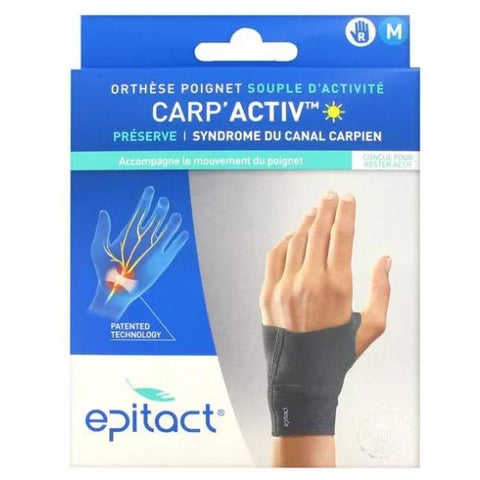 Epitact Carp'Activ Handgelenkorthese Weich Aktiv Schützt vor Karpaltunnelsyndrom Rechts Größe M 1 Stück